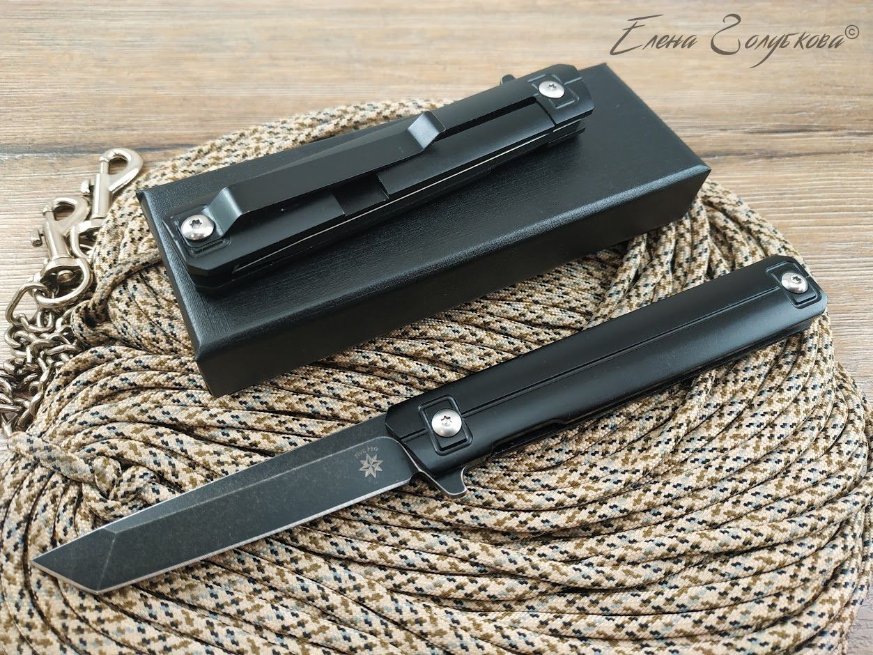 Складной нож флиппер Five Pro Urban tanto black сталь D2