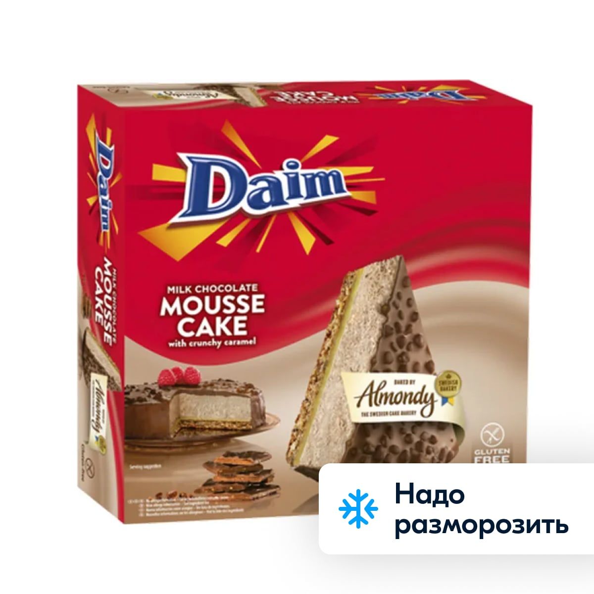 Торт-мусс Шоколадный Daim Almondy, замороженный, 400 г - купить с доставкой  по выгодным ценам в интернет-магазине OZON (166864493)