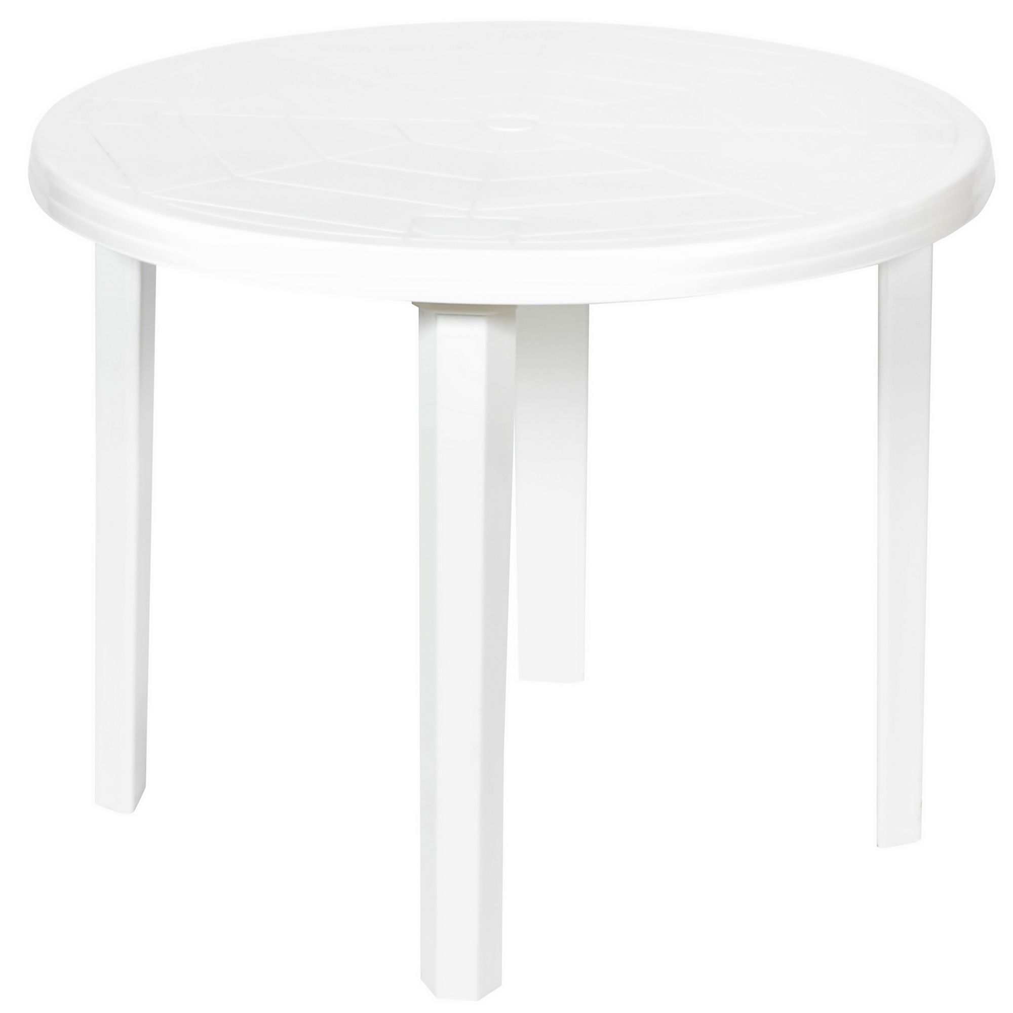 Стол пластмассовый круглый 90х90х75 см (белый) альтернатива м2664