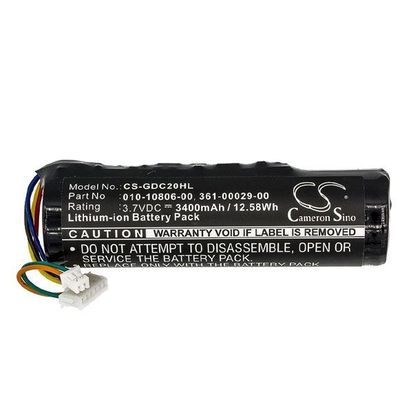 Аккумулятор усиленный 3400 mAh, 3,7V Li-ion для Garmin DC20, DC30, DC40, Cameron Sino (CS-GDC20HL)