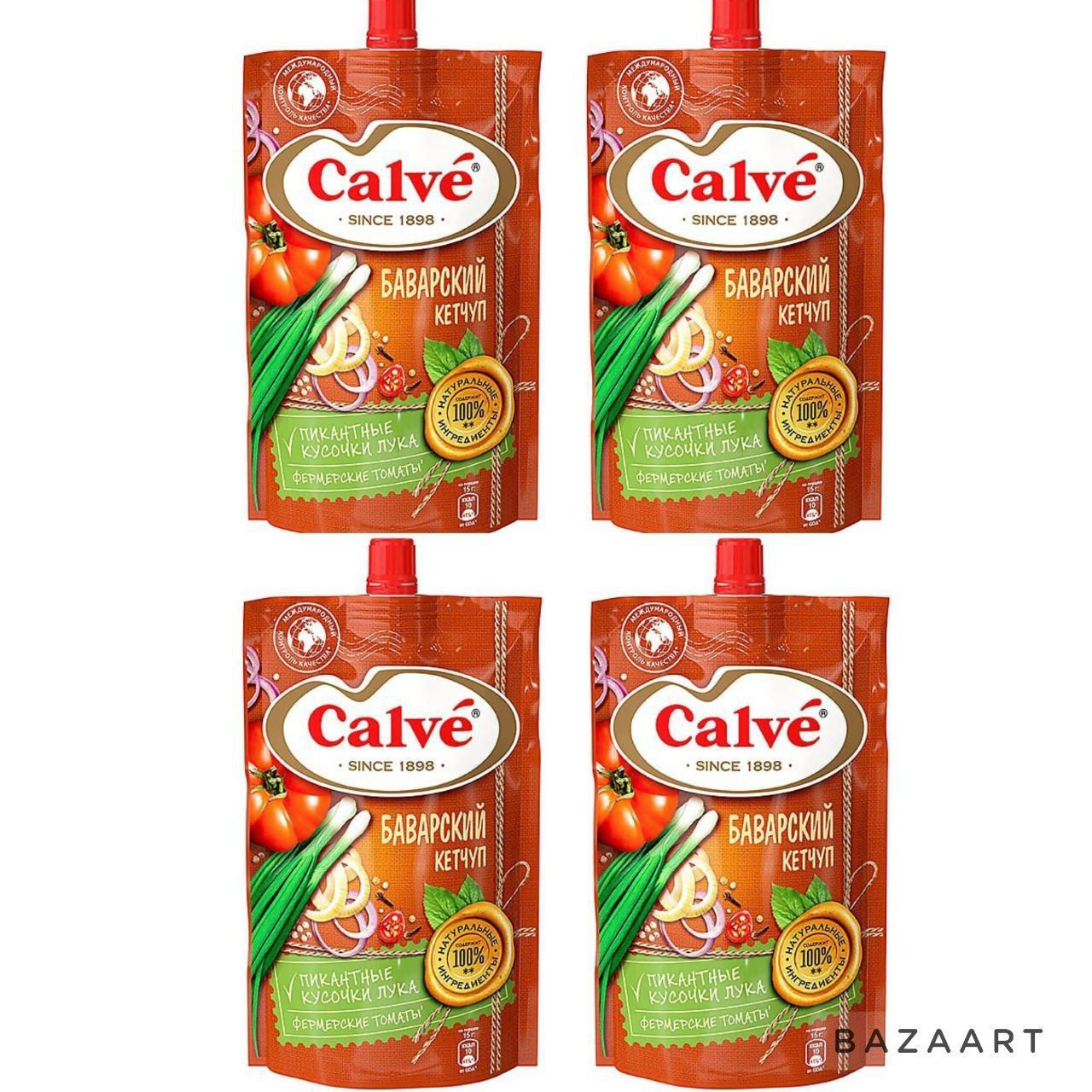 Calve, кетчуп Баварский,4 шт по 350 г