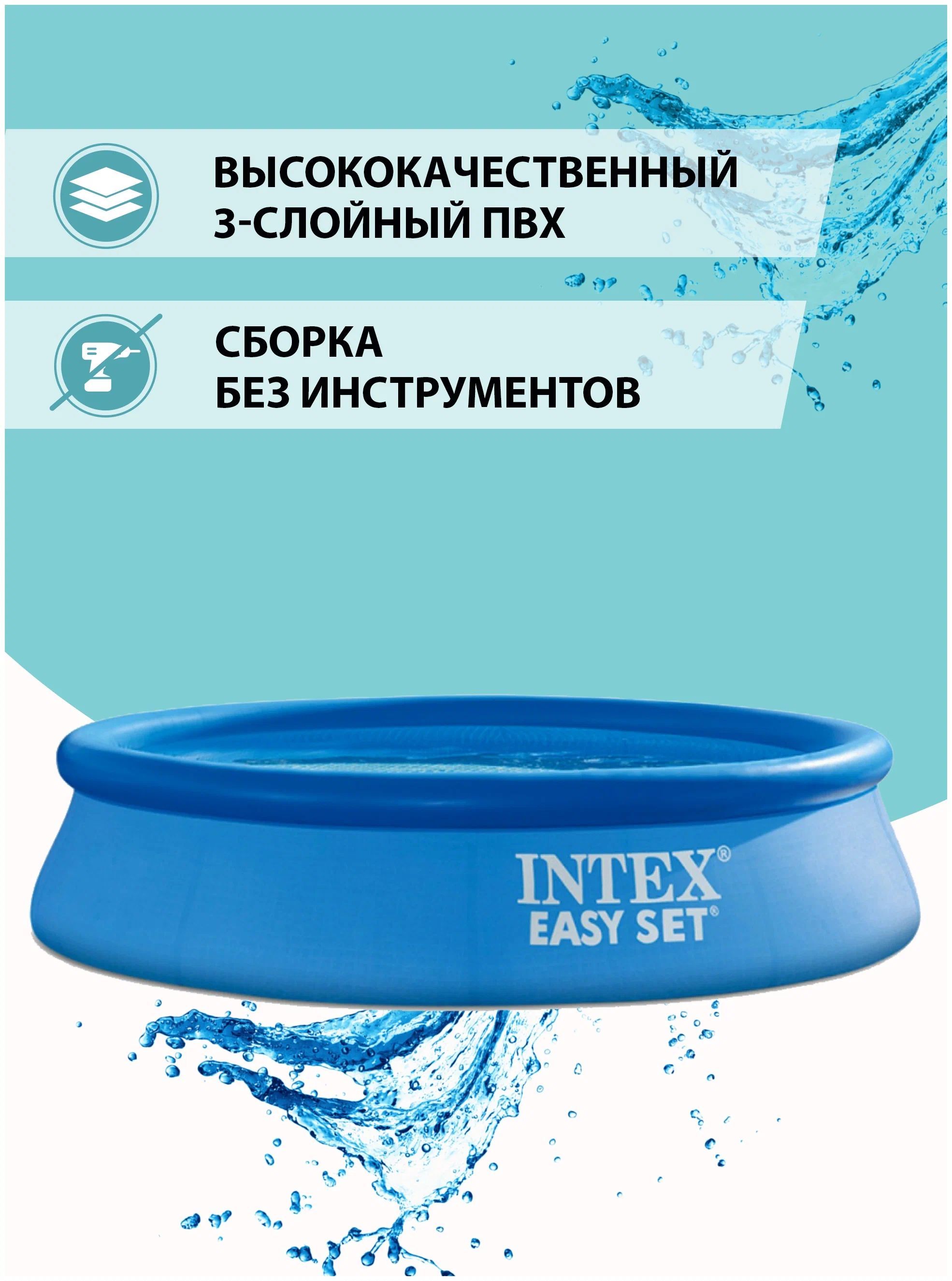 Бассейн надувной Intex Easy Set 244х61см, 1942л, 28106