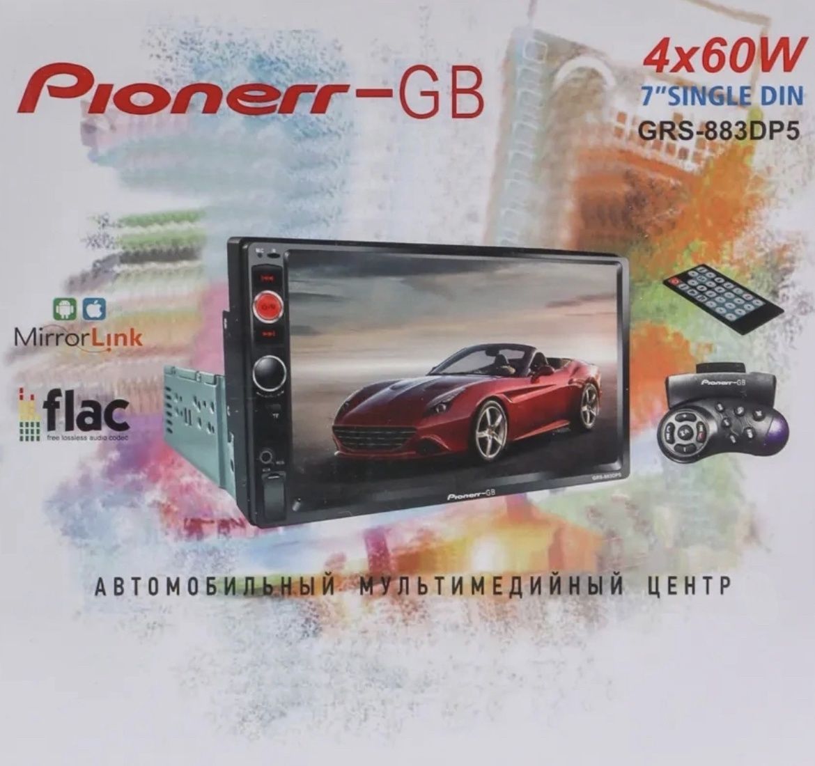 Автомагнитола Pioneer GRS-883DP5, Bluetooth, 1 din1 DIN - купить в  интернет-магазине OZON с доставкой по России (982626212)