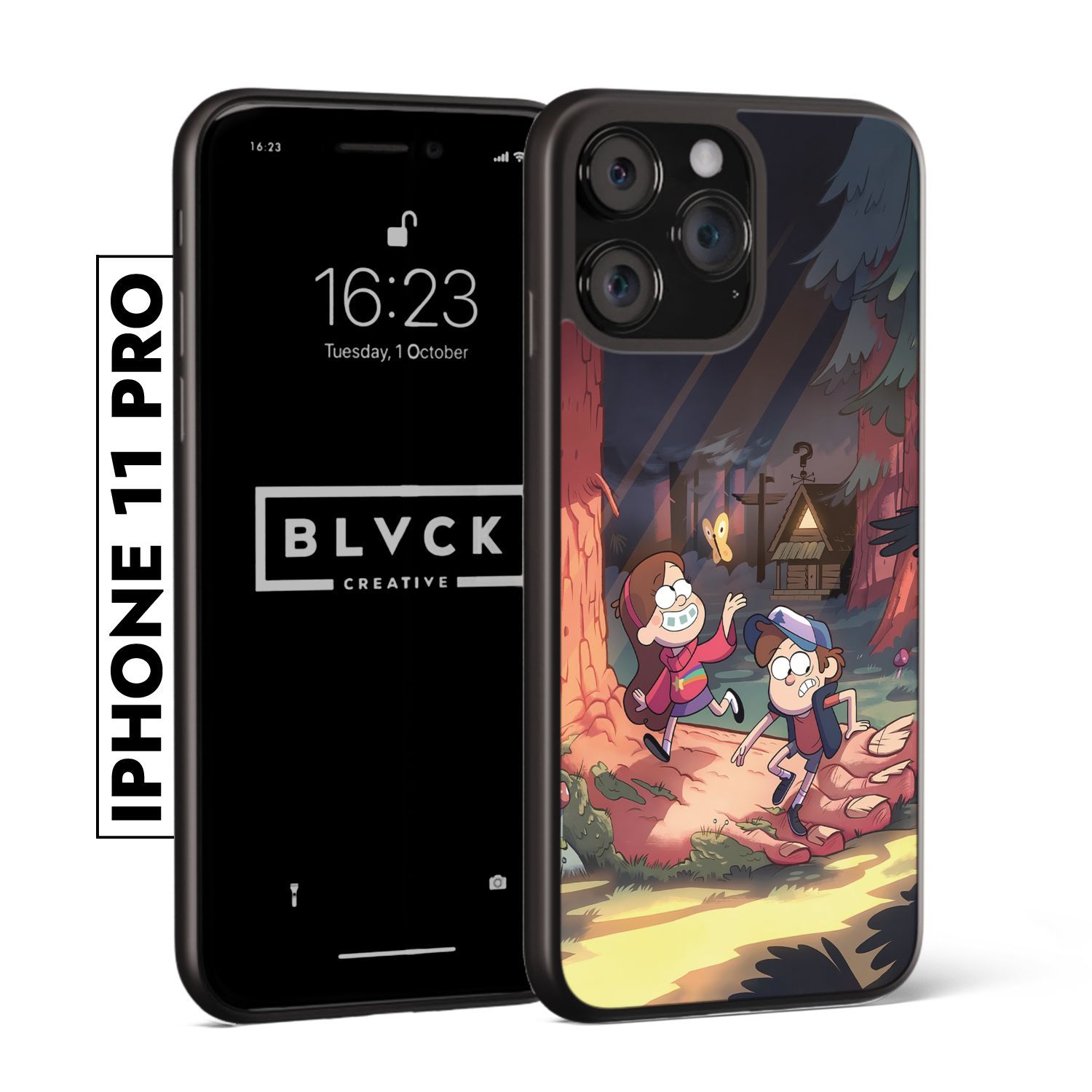 Двойной чехол с эксклюзивным принтом от BLVCK CREATIVE для iPhone 11 Pro. 