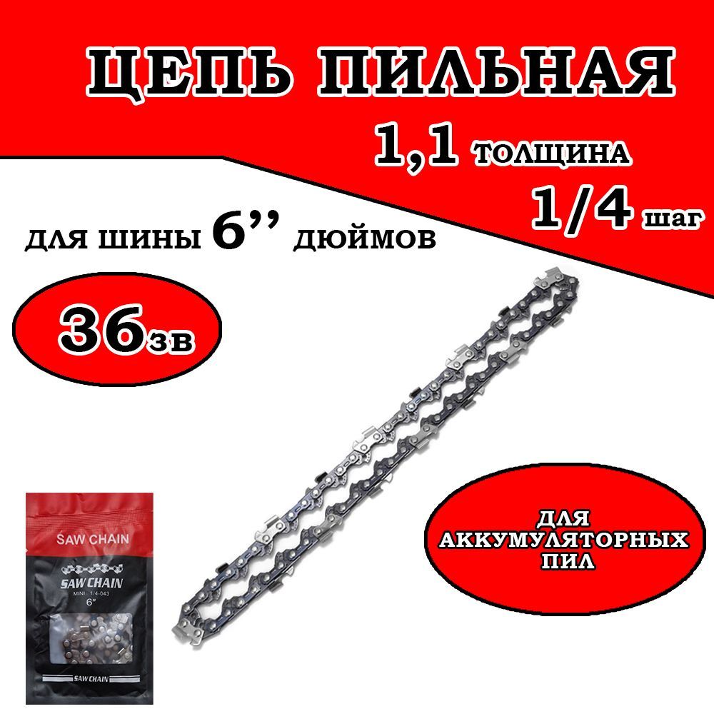 Цепь 6 дюймов 36 звеньев. Цепь пилы 36 звеньев 6 дюймов. Цепь для мини пилы 36 звеньев фото.