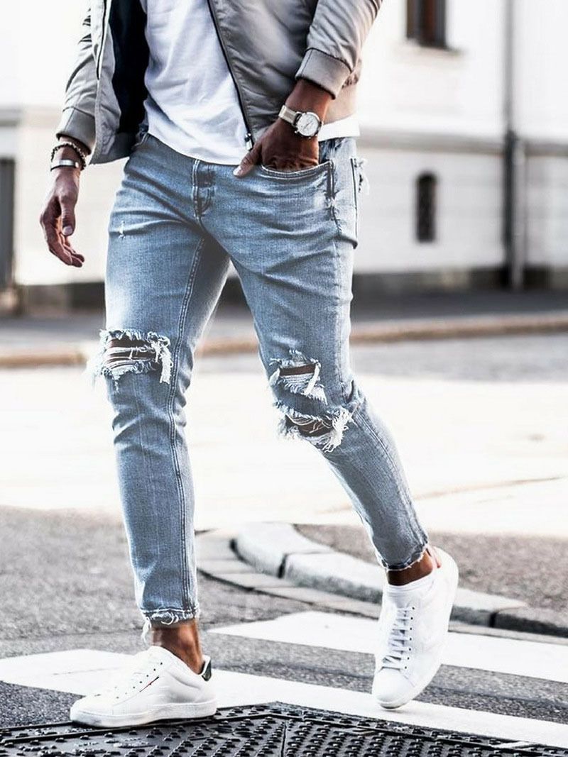 Рваные джинсы мужские