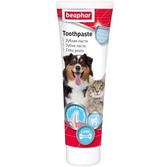 Зубная паста для кошек и собак со вкусом печени Beaphar Toothpaste 100г