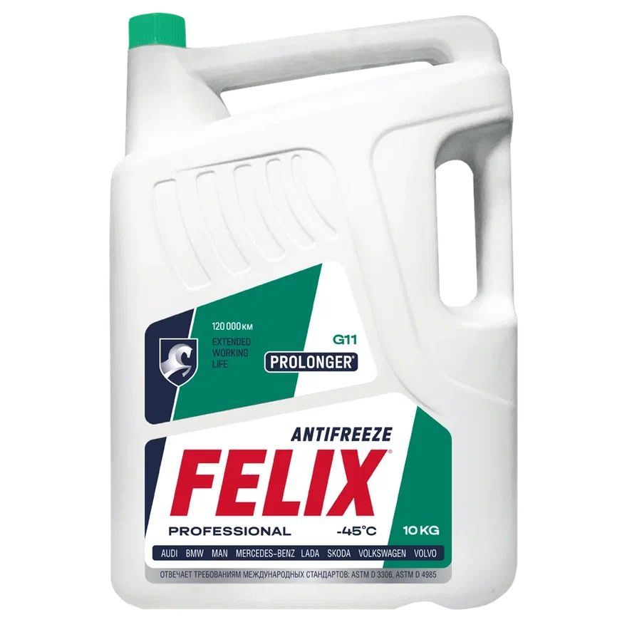 Антифриз FELIX PROLONGER G-11 (-40) зелёный 10кг