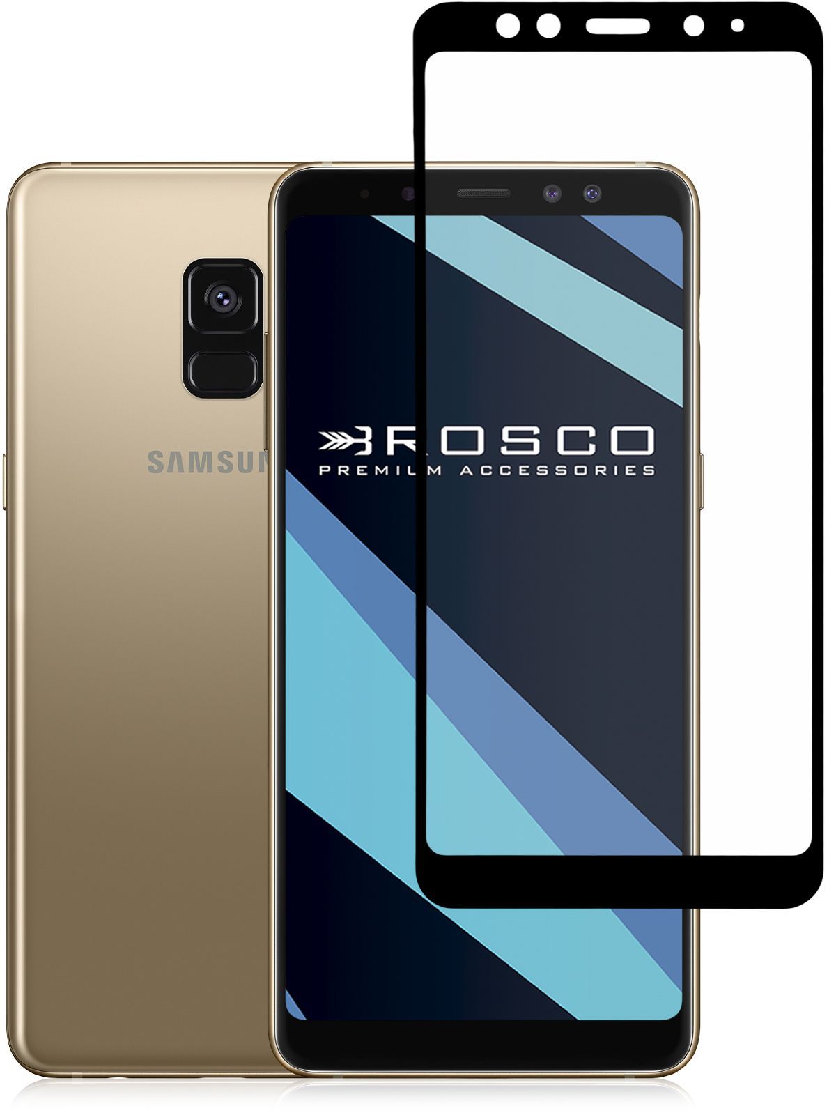 Защитное стекло для Samsung Galaxy A8+, Galaxy A8 Plus (Самсунг Галакси А8  Плюс) с олеофобным покрытием, ROSCO - купить с доставкой по выгодным ценам  в интернет-магазине OZON (172137013)