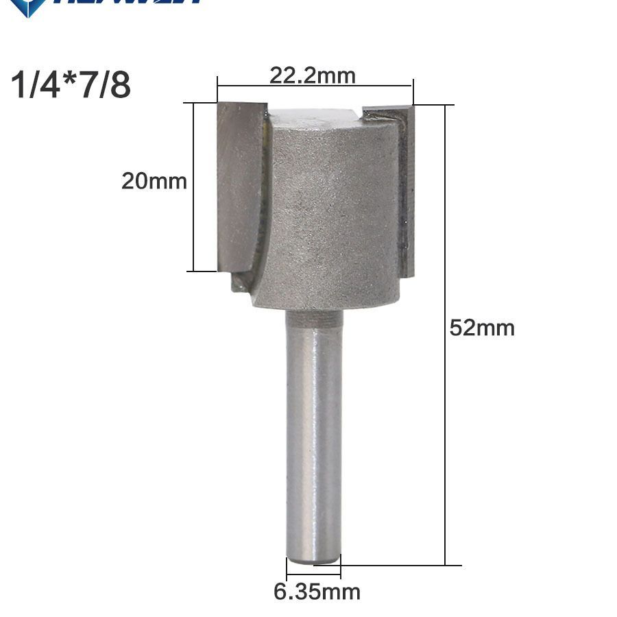 Фрезакромочнаяпрямая,двоелезвиеHSAWBIT,хвостовик6.35mmx22.2mm