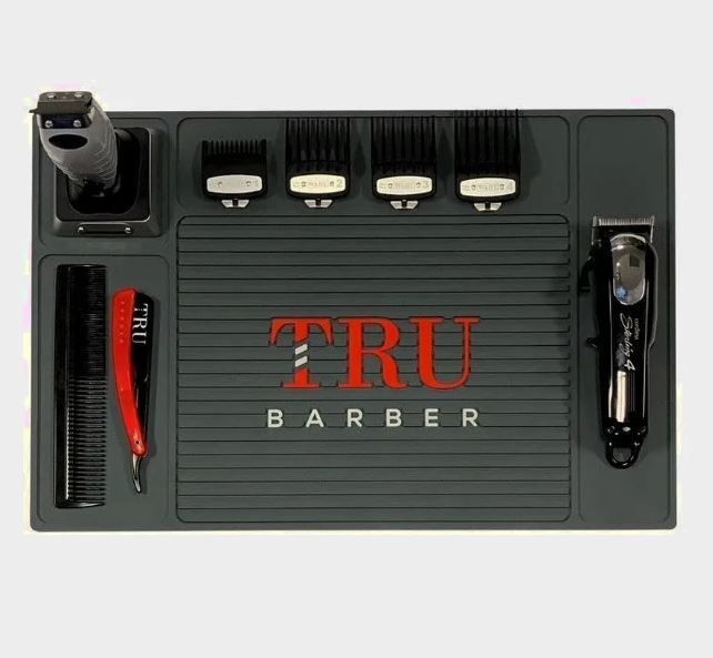 Коврик парикмахерский 45х30 см термостойкий для инструментов Barbershop TRU BARBER