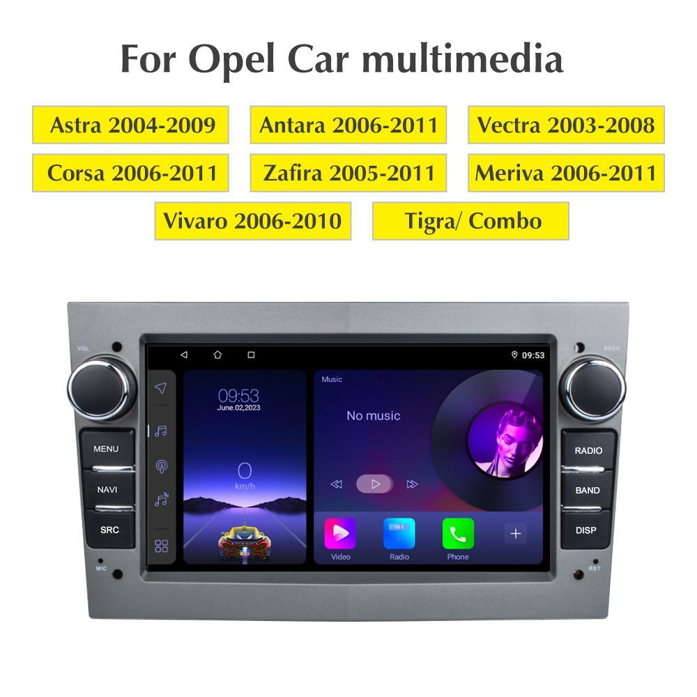 Штатная магнитола для Opel Astra H G J Antara Vectra C D Vivaro Corsa C D  Zafira B Meriva Veda AVATAR 4+64G Android 12 Carplay  Wi-Fi,GPS,Bluetooth,USB2 DIN - купить в интернет-магазине OZON