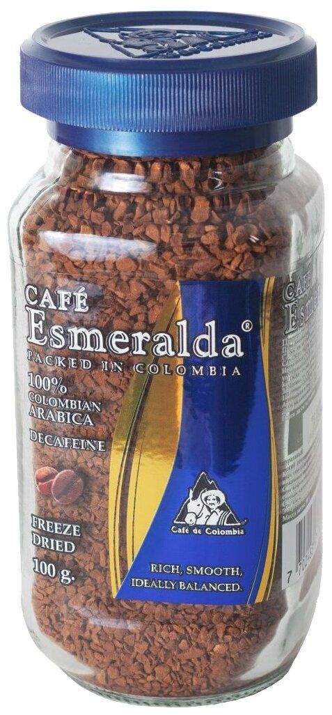 Кофе растворимый Cafe Esmeralda без кофеина 100 гр. (стекло)