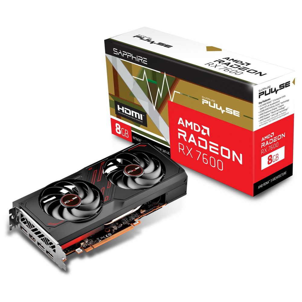 Видеокарта Sapphire Radeon RX 7600, 8 ГБ - купить по низким ценам в  интернет-магазине OZON (1154328442)