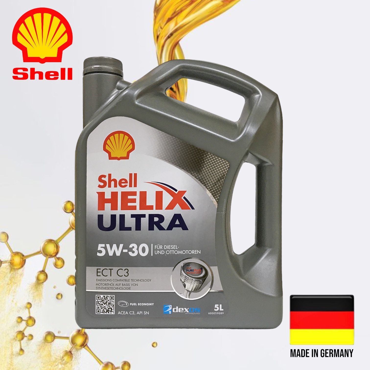 Масло моторное Shell 5W-30 Синтетическое - купить в интернет-магазине OZON  (768008994)