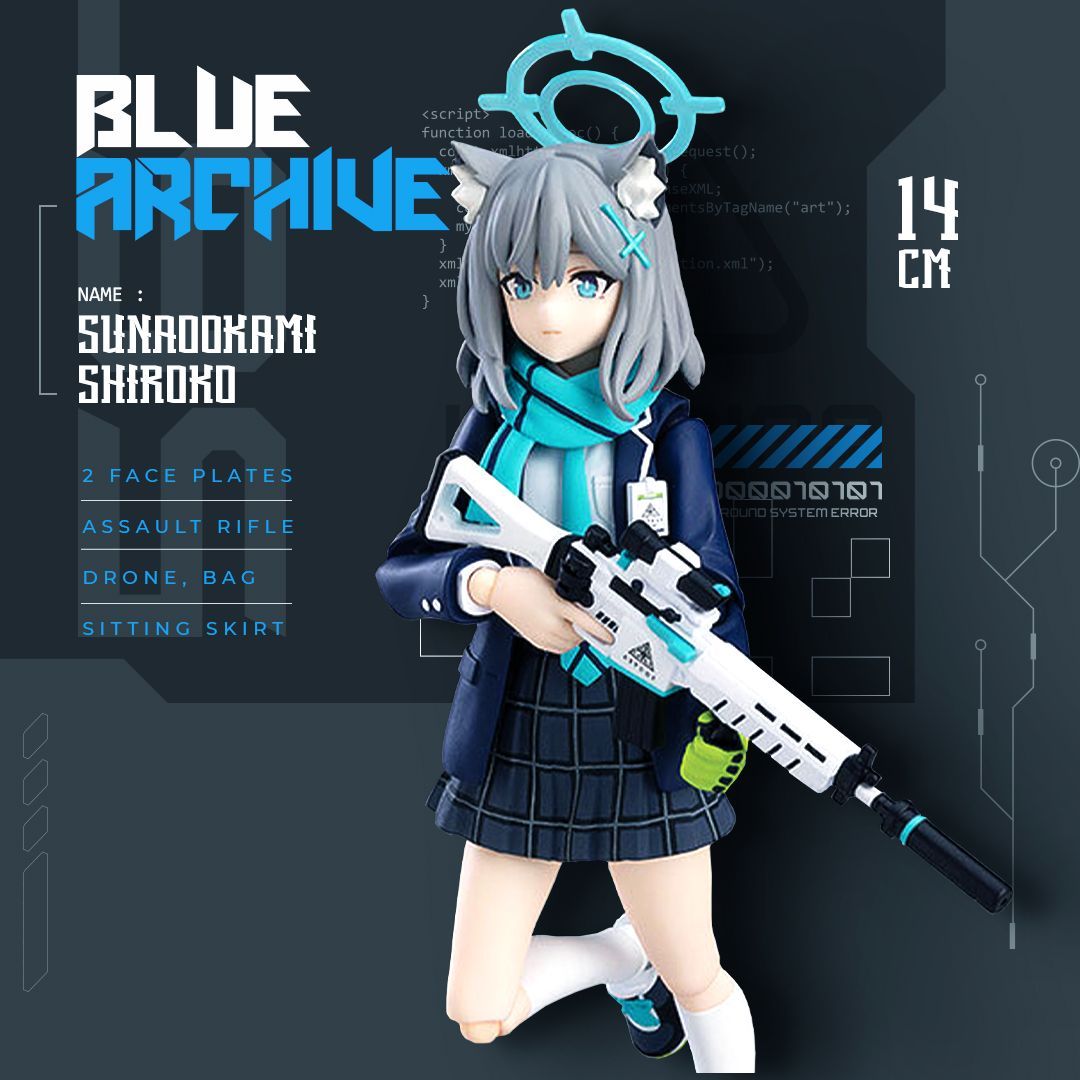 Аниме фигурка Sunaookami Shiroko 14 см / Blue Archive - купить с доставкой  по выгодным ценам в интернет-магазине OZON (1313768112)