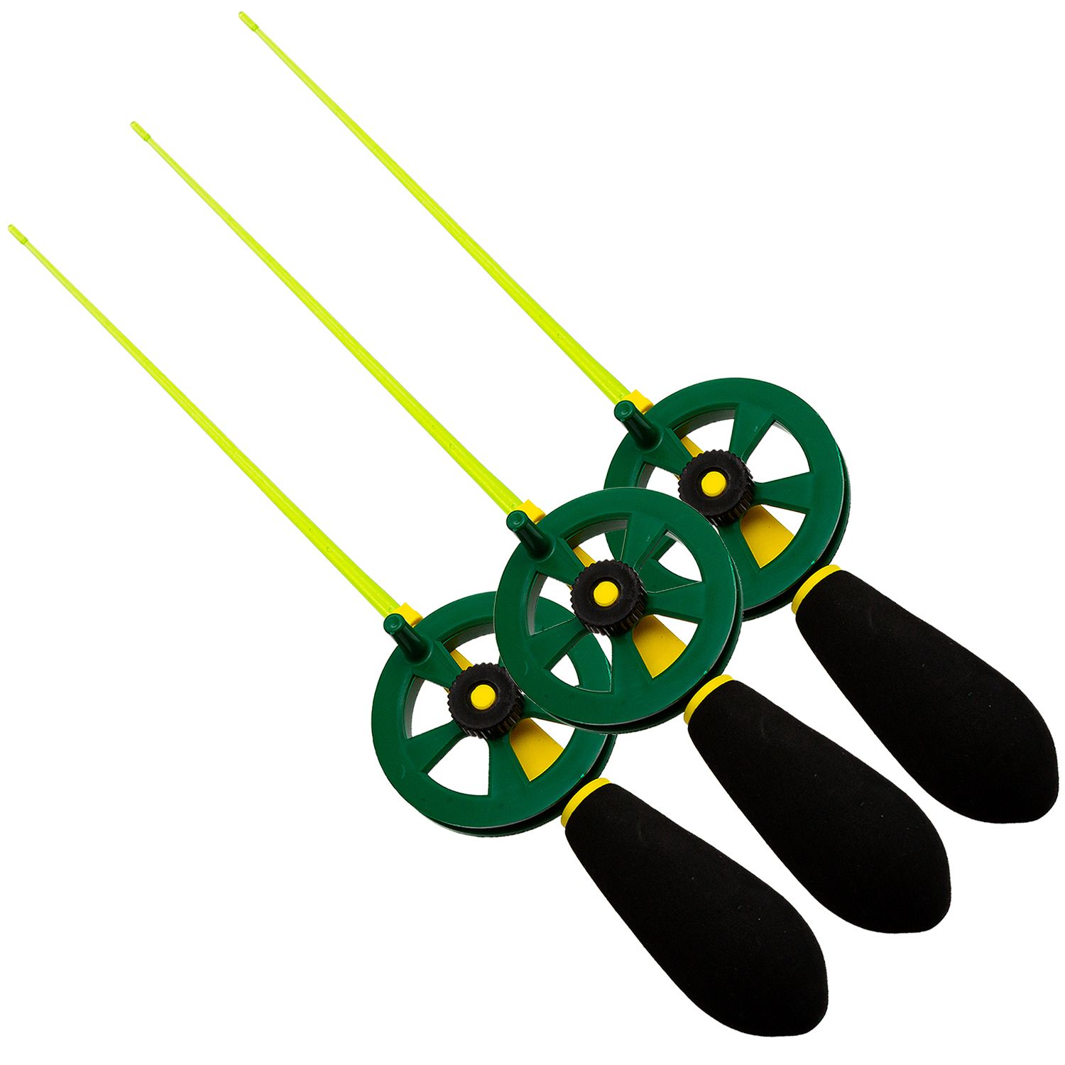 Удочка зимняя (3 шт) WestMan СКЕЛЕТОН 70 (ручка неопрен., хлыст 19.5 см) цв. катушки Тёмно-Зелёный / Ловля со льда / Удочка для зимней рыбалки