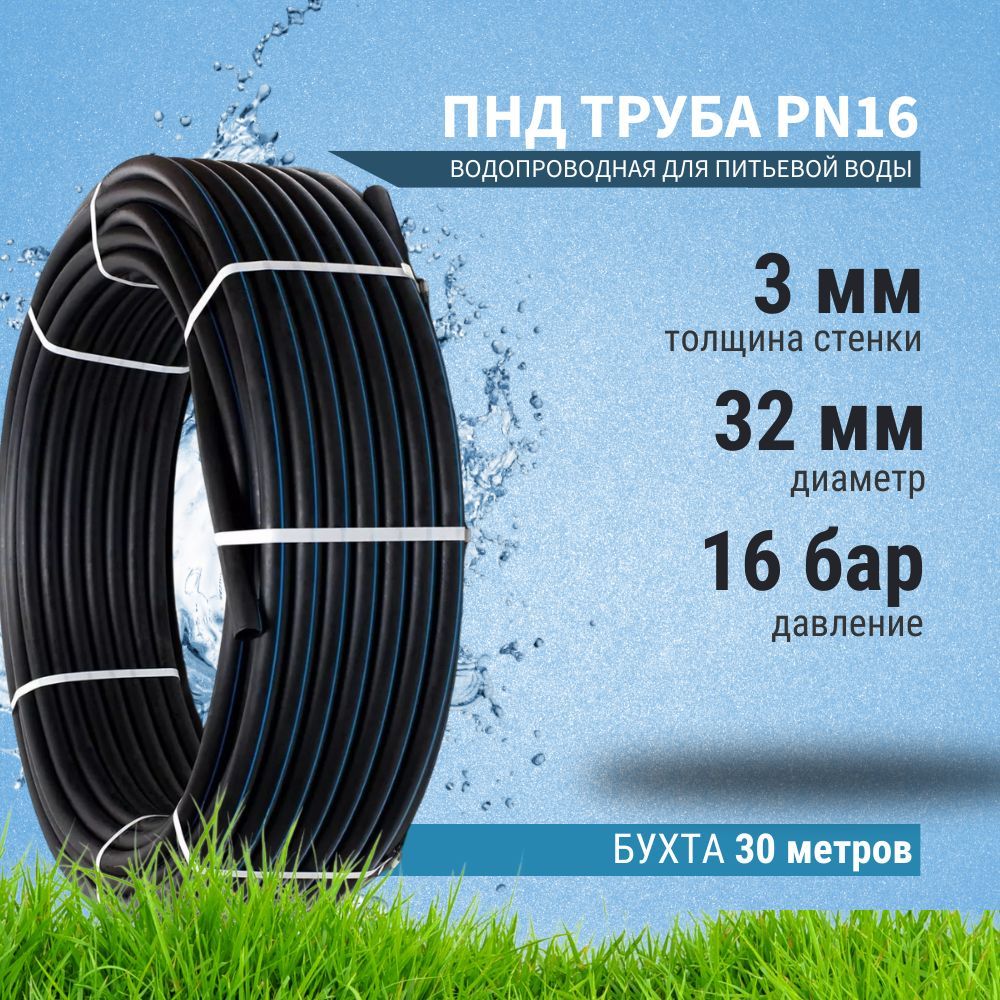 Труба Пнд 32 Мм для Водоснабжения – купить в интернет-магазине OZON по ...