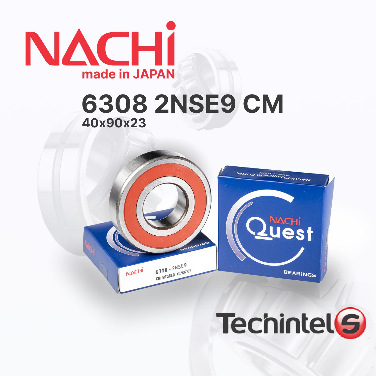 Подшипник NACHI 6308 2NSE (2RS) 40х90х23