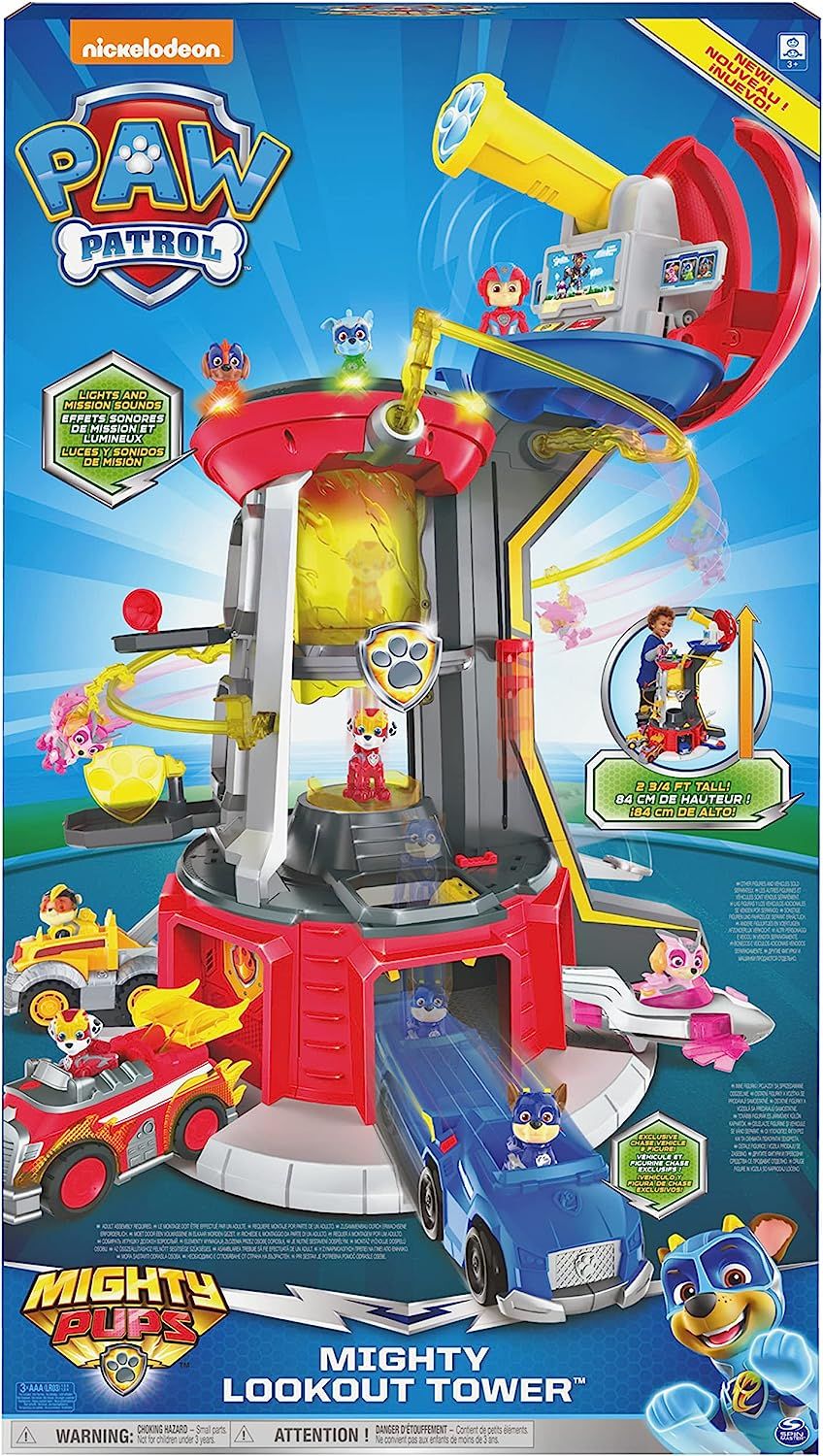 Игровой набор Paw Patrol Mighty Pups Super PAWs Щенячий патруль со  смотровой башней, световая и звуковая - купить с доставкой по выгодным  ценам в интернет-магазине OZON (1216446710)