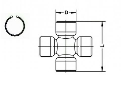 Gkn/loebro/spidanКрестовинакарданноговала,арт.U967,1шт.