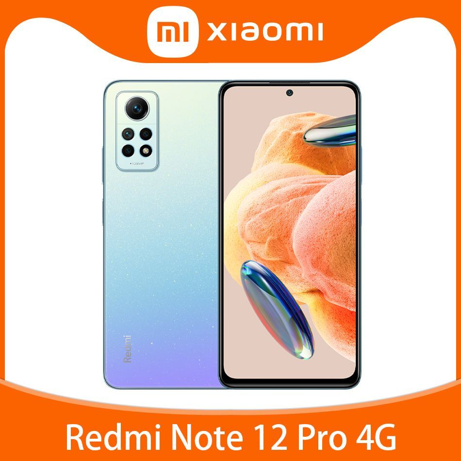 XiaomiСмартфонГлобальнаяверсияXiaomiRedmiNote12Pro4GNFCПоддержкарусскогоязыка8/256ГБ,синий