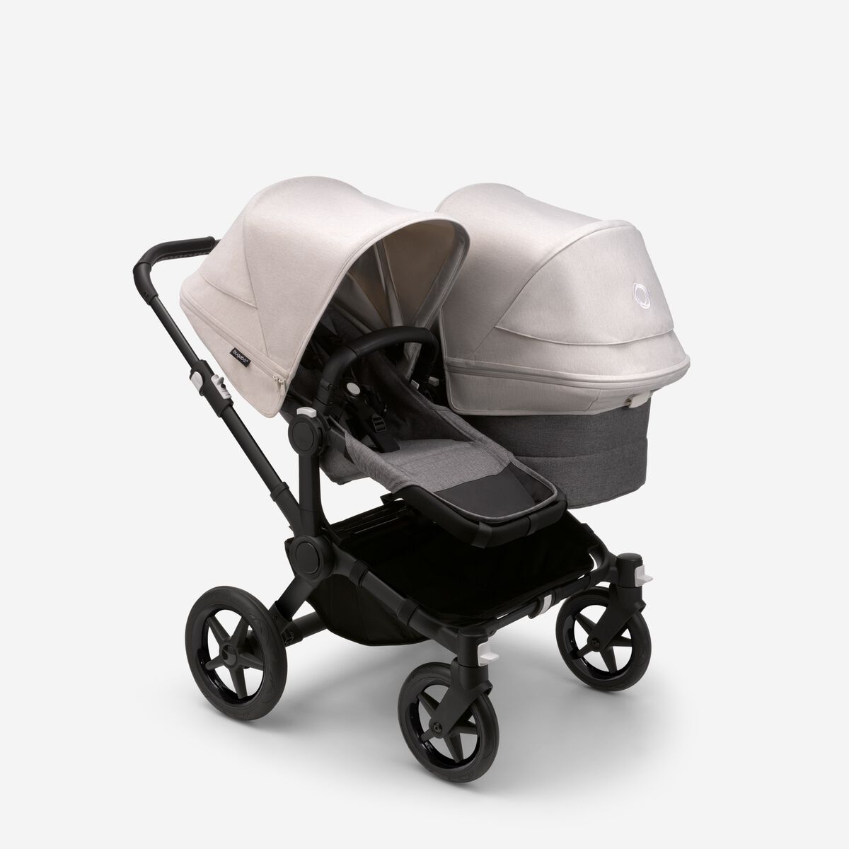 Коляска для погодок Bugaboo Donkey 5 Misty white/grey m lange/black