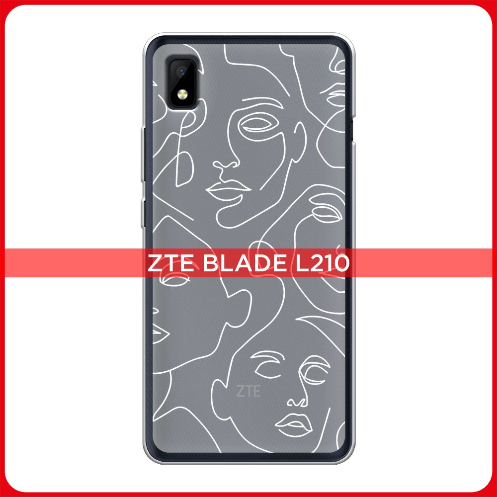 Силиконовый чехол на ZTE Blade L210 / ЗТЕ Блэйд Л210 Векторные лица,  матовый - купить с доставкой по выгодным ценам в интернет-магазине OZON  (958805875)