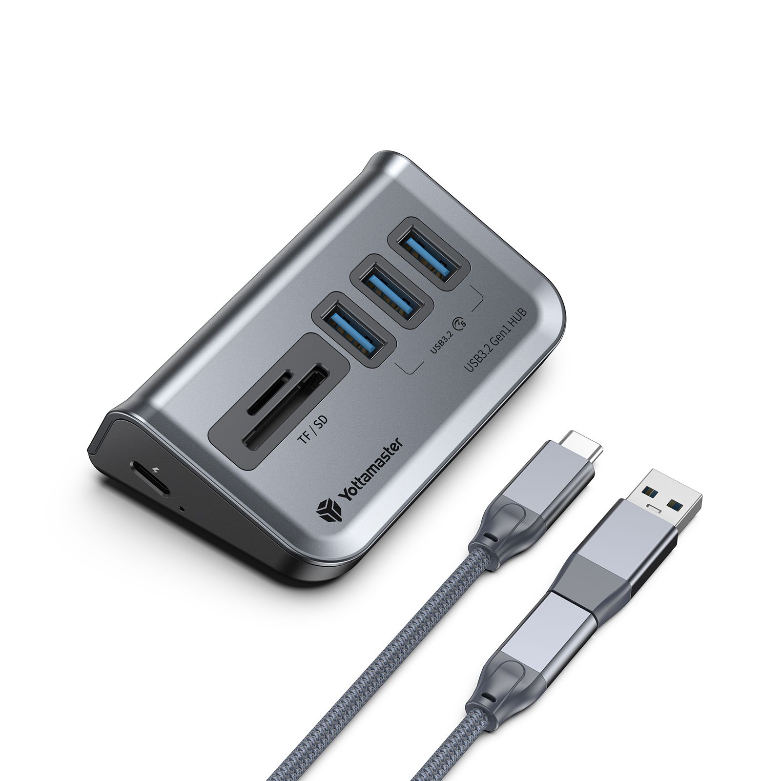 USBHUBYottamasterGA1-3ATSхабUSBTypeC,с3USB-A(USB3.2Gen1)иSD/TF(USB2.0),5В/2А,дляВсеверсииWindows,MacOS10.Xивыше,Linux,Androidидругиесистемы