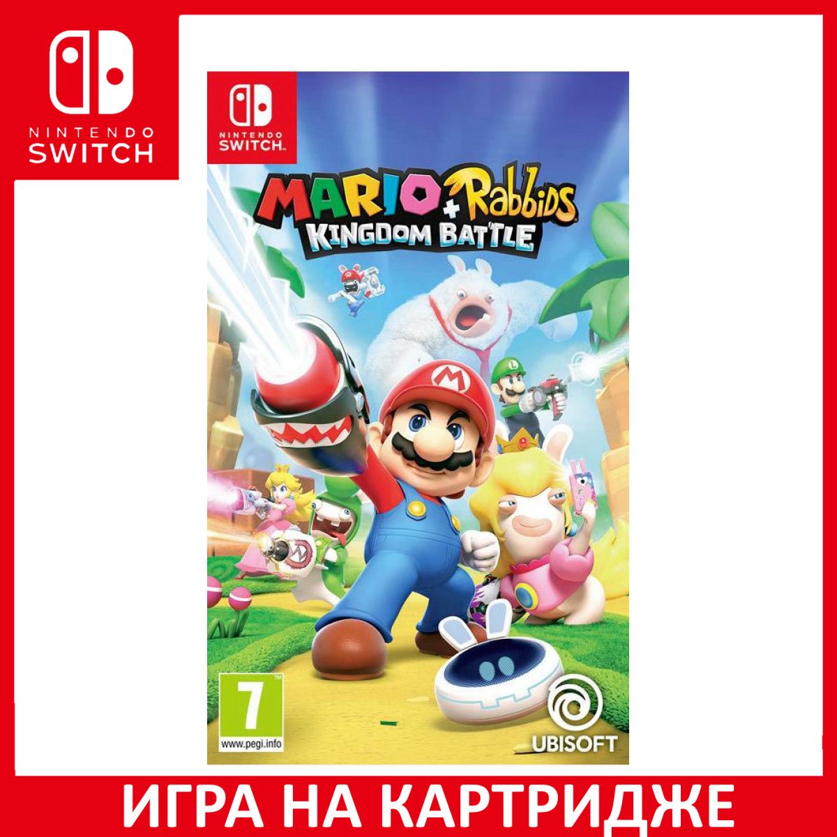 Игра Mario + Rabbids Kingdom Battle (Nintendo Switch, Английская версия)  купить по низкой цене с доставкой в интернет-магазине OZON (307271601)