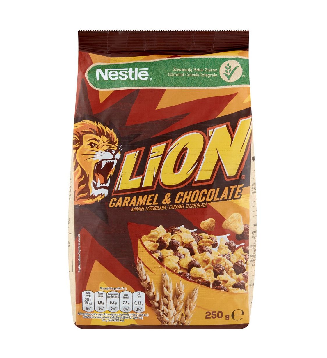 Сухой завтрак Nestle Lion Caramel & Chocolate 250г пакет