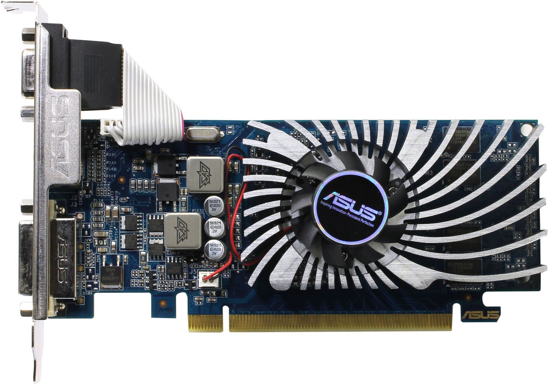 ASUS Видеокарта GeForce GT 610 1xVGA 1xDVI 1xHDMI DDR3 1 ГБ (GT610-1GD3-L)