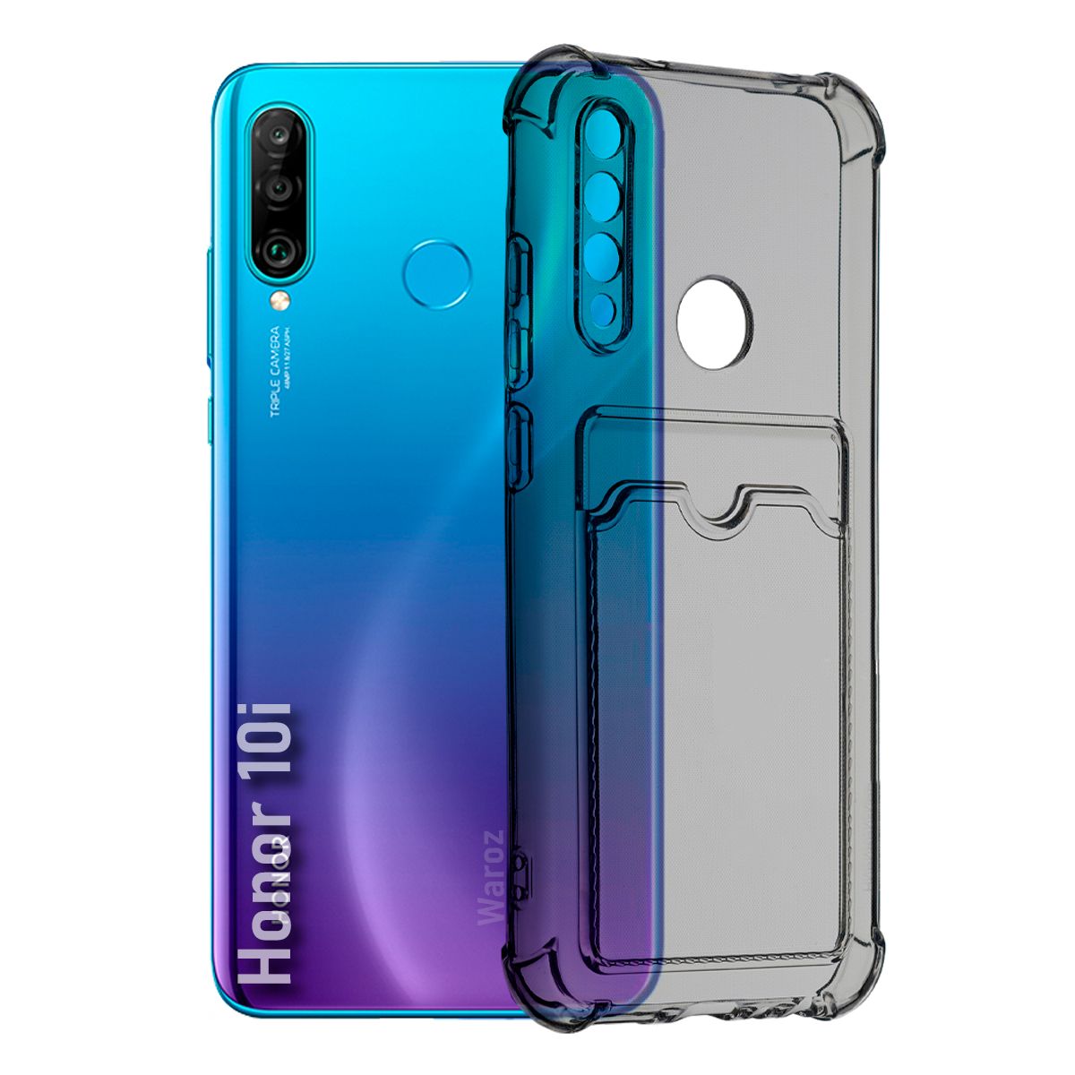 Чехол для смартфона Honor 20i, Honor 10i, 20 Lite с карманом для карты -  купить с доставкой по выгодным ценам в интернет-магазине OZON (1279340436)