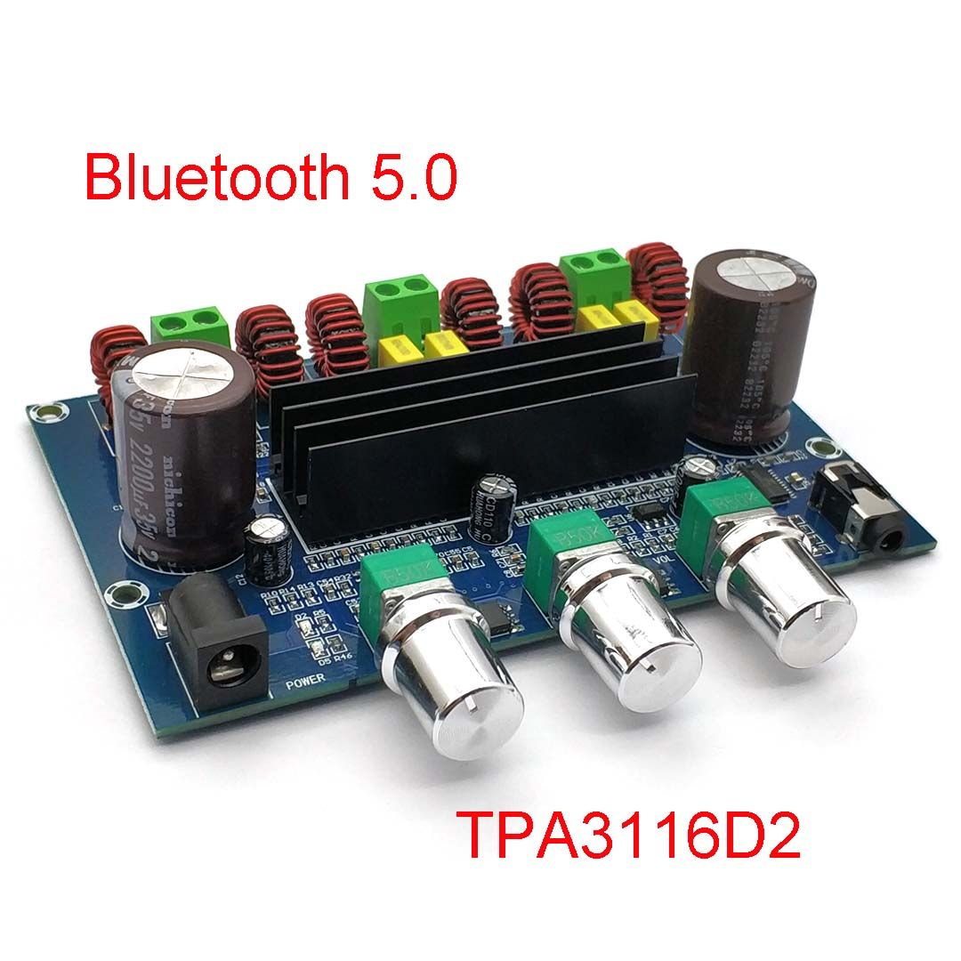 ПлатацифровогоусилителяTPA3116D2Bluetooth5,0VolumeTones2,1-канальныйстереоклассD50Вт*2+100ВтДинамикАудиодляAUXXH-A305