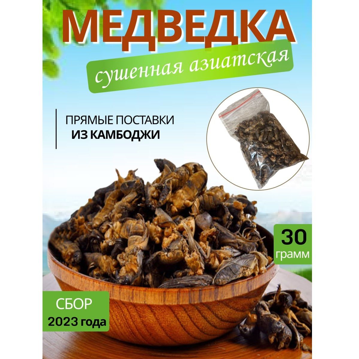 Медведка азиатская - 30 грамм