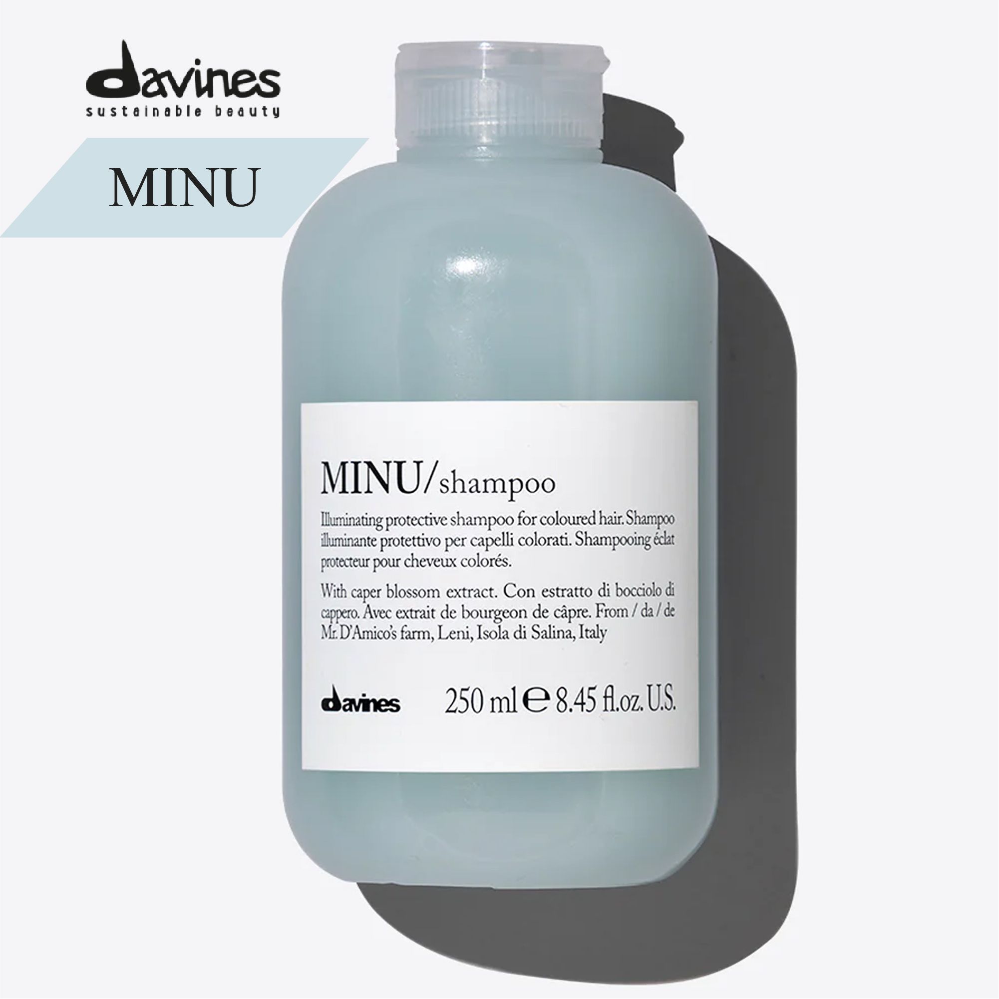 Davines Minu Профессиональный шампунь для окрашенных волос, Италия