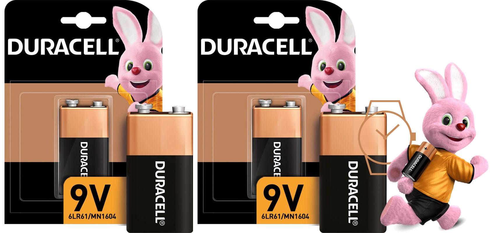 Батарейки <b>Duracell</b> размера 9V - универсальные.