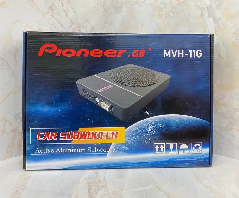 Активный сабвуфер Pioneer MVH-11G Напольный Черный 10 дюймов / 800Вт / Под  сиденье авто - купить по выгодной цене в интернет-магазине OZON (1371914793)