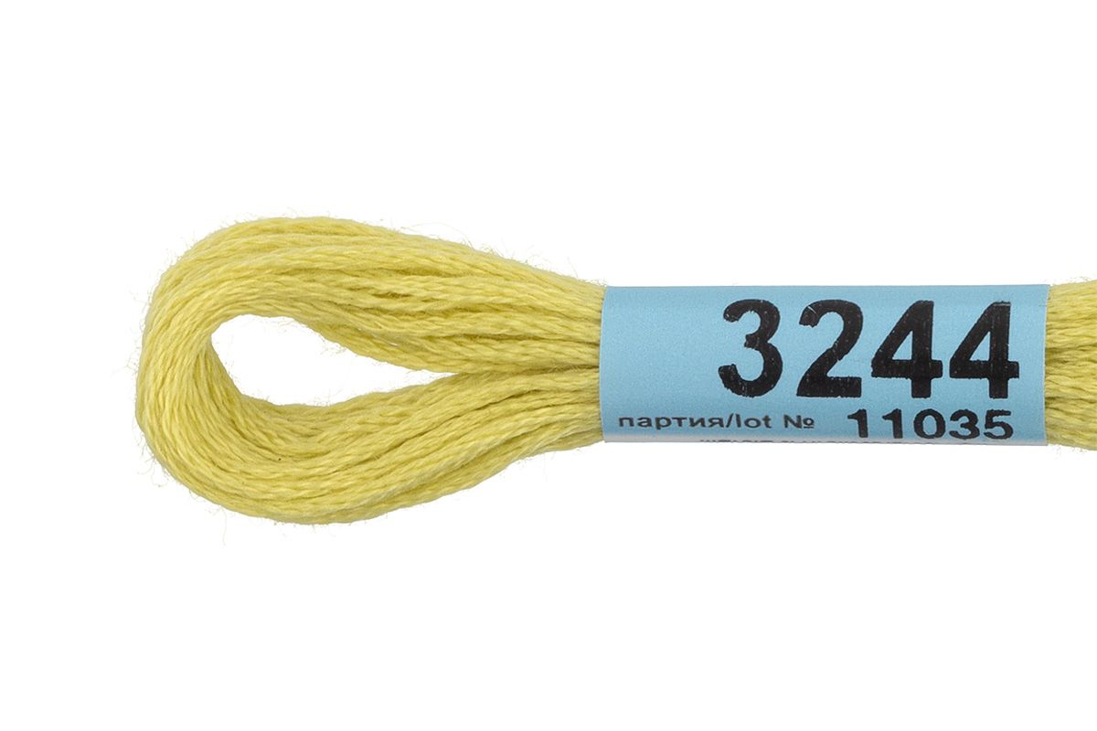 Мулине GAMMA нитки для вышивания 4 шт. по 8 м., 3244 бледно-салатовый