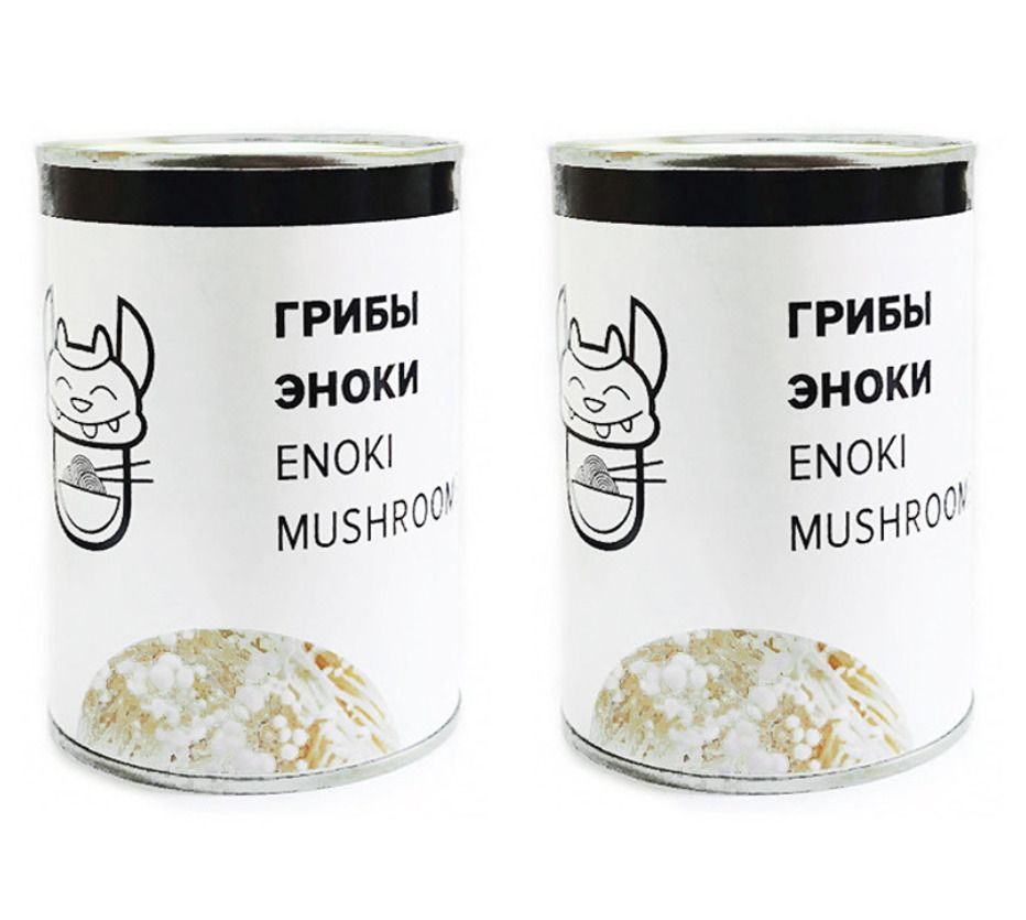 Вкус Азии Грибы консервированные Еноки Золотые нити, 400 г, 2 шт