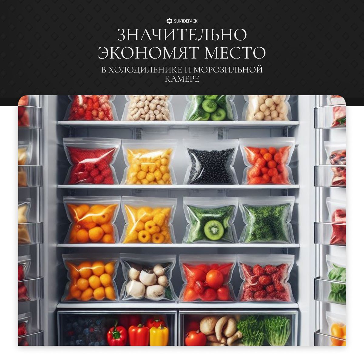 Пакеты для вакууматора рифленые, для хранения и заморозки продуктов, п(图6)