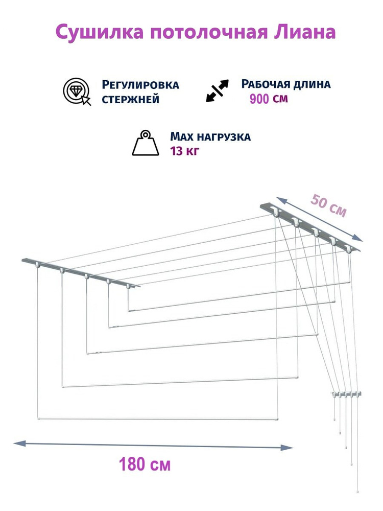 Схема для потолочной сушилки для белья