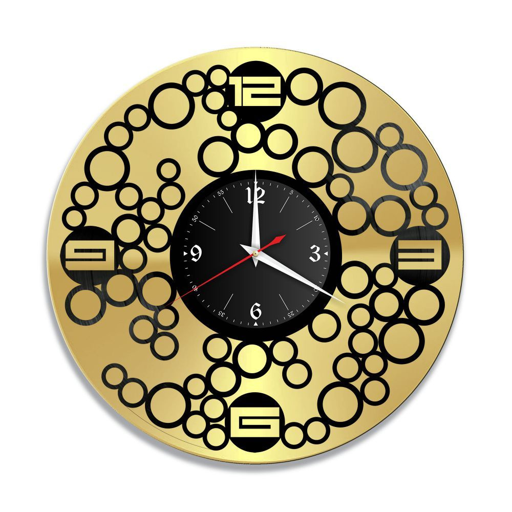 RedLaser Настенные часы "Цифры золото, из винила, №24", 30 см #1