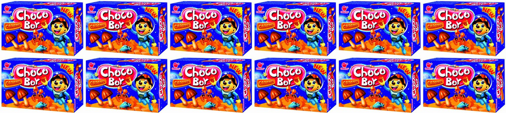 Печенье Orion Choco Boy в форме грибочка с карамелью, комплект: 12 упаковок по 45 г  #1