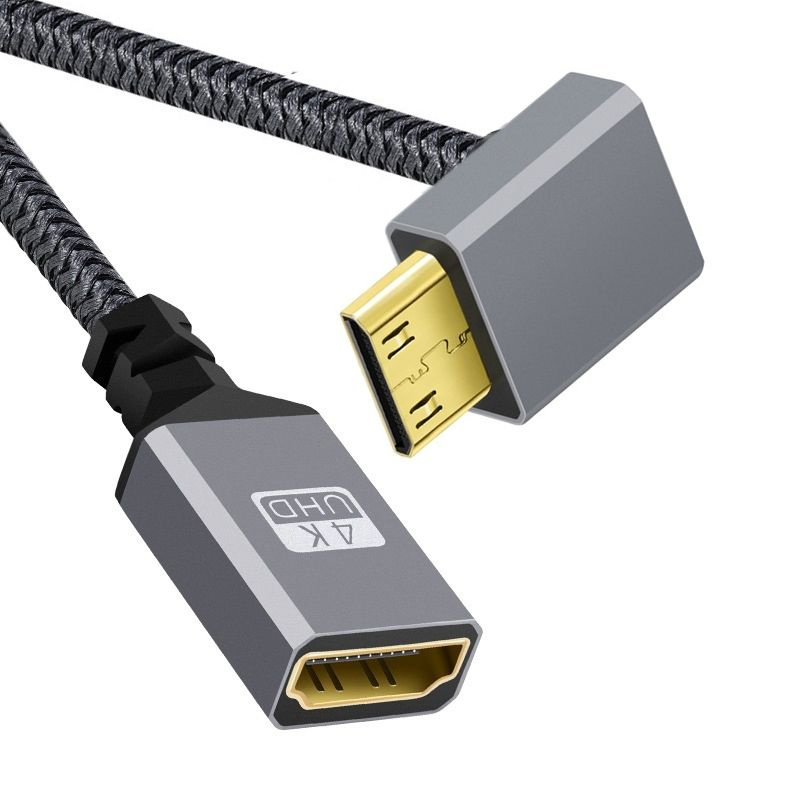 Cablecc 4K Type-C MINI HDMI 14 штекер под углом 90 градусов к HDMI ...
