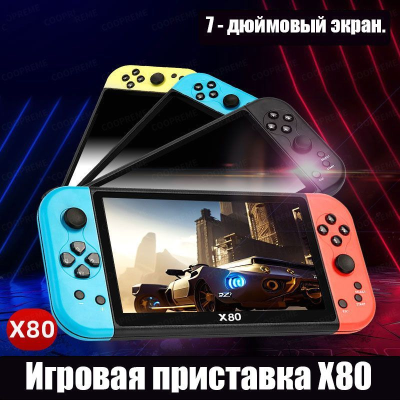 X80 7 - дюймовая портативная игровая приставка игровой автомат PS1 ...