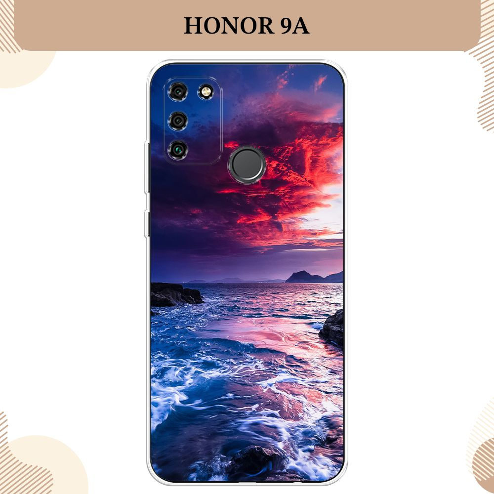 Силиконовый чехол на Honor 9A / Хонор 9А Волны 1 #1