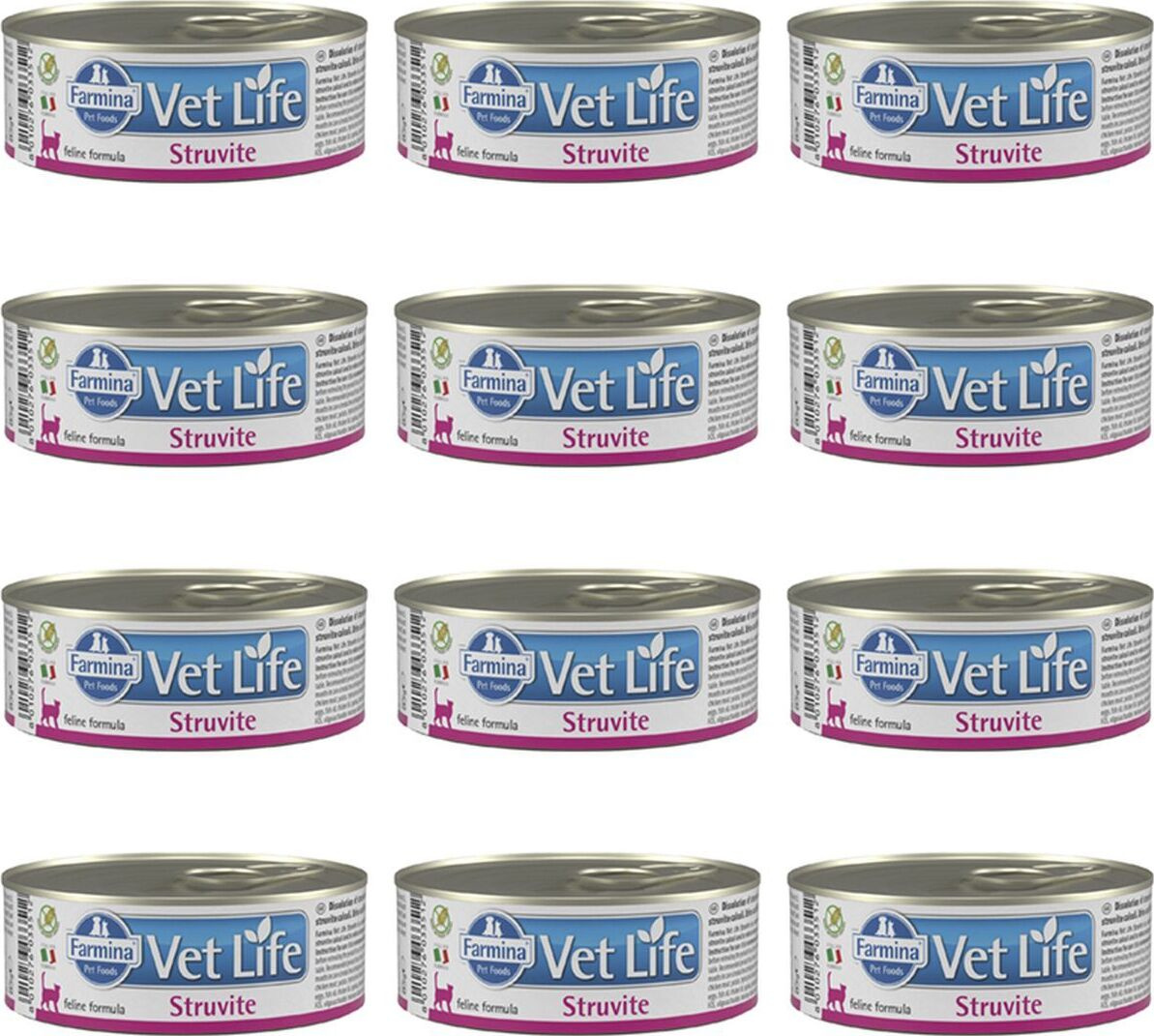 Корм консервированный Farmina Vet Life Struvite, для кошек, паштет, 12 ...