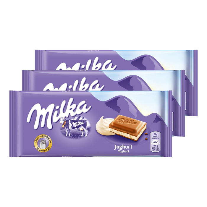 Шоколад Milka Yoghurt с йогуртом (Германия), 100 г (3 шт) — купить в ...