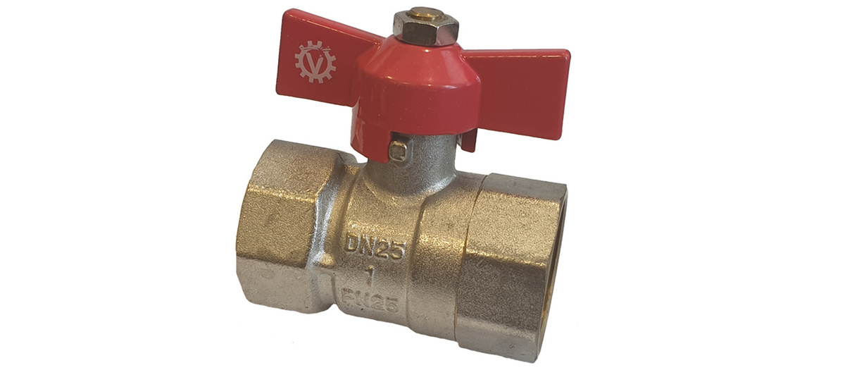 Кран шаровый полнопроходной Ручка-бабочка В-В 1\" - купить по выгодной ...